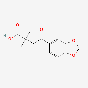molecular formula C13H14O5 B1325832 2,2-Dimethyl-4-[3,4-(methylenedioxy)phenyl]-4-oxobutyric acid CAS No. 951894-07-8