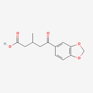 molecular formula C13H14O5 B1325833 3-甲基-5-[3,4-(亚甲二氧基)苯基]-5-氧代戊酸 CAS No. 951894-10-3