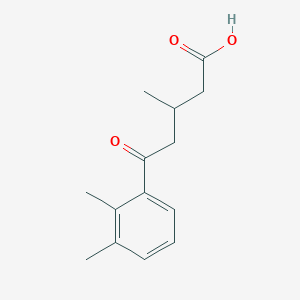 molecular formula C14H18O3 B1325835 5-(2,3-Dimethylphenyl)-3-methyl-5-oxovaleric acid CAS No. 951894-18-1