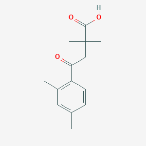 molecular formula C14H18O3 B1325836 2,2-二甲基-4-(2,4-二甲基苯基)-4-氧代丁酸 CAS No. 951894-22-7