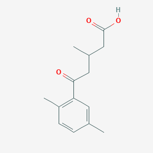 molecular formula C14H18O3 B1325838 5-(2,5-Dimethylphenyl)-3-methyl-5-oxovaleric acid CAS No. 92864-23-8