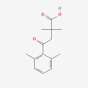 molecular formula C14H18O3 B1325839 2,2-二甲基-4-(2,6-二甲基苯基)-4-氧代丁酸 CAS No. 951894-26-1