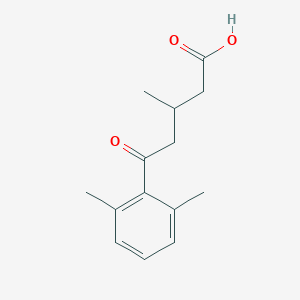 molecular formula C14H18O3 B1325840 5-(2,6-Dimethylphenyl)-3-methyl-5-oxovaleric acid CAS No. 951894-30-7