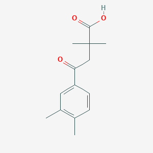 molecular formula C14H18O3 B1325841 2,2-二甲基-4-(3,4-二甲基苯基)-4-氧代丁酸 CAS No. 951894-34-1