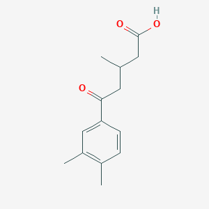 molecular formula C14H18O3 B1325842 5-(3,4-Dimethylphenyl)-3-methyl-5-oxovaleric acid CAS No. 92864-24-9
