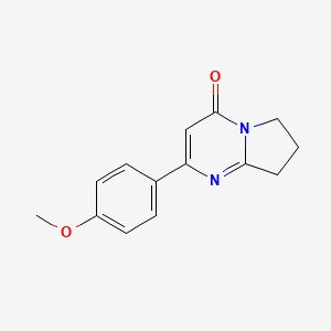 molecular formula C14H14N2O2 B13258451 2-(4-Methoxyphenyl)-4H,6H,7H,8H-pyrrolo[1,2-a]pyrimidin-4-one 