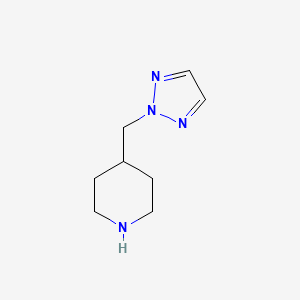 molecular formula C8H14N4 B13258457 4-[(2H-1,2,3-Triazol-2-yl)methyl]piperidine 