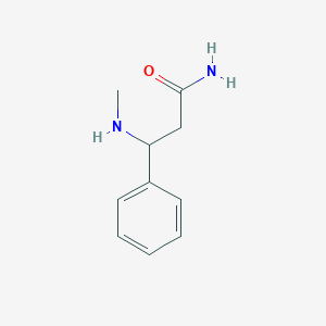 molecular formula C10H14N2O B13258473 3-(Methylamino)-3-phenylpropanamide 