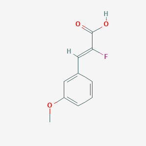 molecular formula C10H9FO3 B13258505 (2Z)-2-Fluoro-3-(3-methoxyphenyl)prop-2-enoic acid 