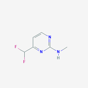 molecular formula C6H7F2N3 B13258521 4-(Difluoromethyl)-N-methylpyrimidin-2-amine 
