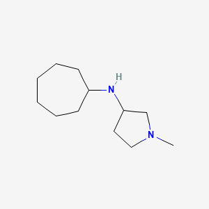 molecular formula C12H24N2 B13258547 N-cycloheptyl-1-methylpyrrolidin-3-amine 