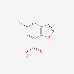 molecular formula C10H8O3 B13258552 5-Methyl-1-benzofuran-7-carboxylicacid 