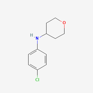 molecular formula C11H14ClNO B13258554 N-(4-chlorophenyl)oxan-4-amine 