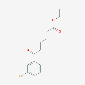 molecular formula C14H17BrO3 B1325856 Ethyl 6-(3-bromophenyl)-6-oxohexanoate CAS No. 93568-69-5