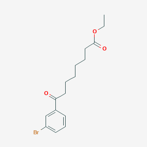 molecular formula C16H21BrO3 B1325858 Ethyl 8-(3-bromophenyl)-8-oxooctanoate CAS No. 898792-73-9