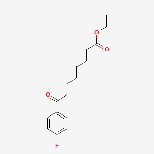 molecular formula C16H21FO3 B1325859 Ethyl 8-(4-fluorophenyl)-8-oxooctanoate CAS No. 898792-76-2
