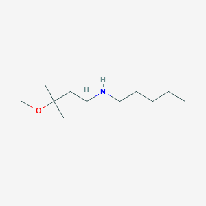molecular formula C12H27NO B13258590 (4-Methoxy-4-methylpentan-2-yl)(pentyl)amine 