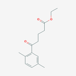 molecular formula C15H20O3 B1325861 Ethyl 5-(2,5-dimethylphenyl)-5-oxovalerate CAS No. 898792-79-5