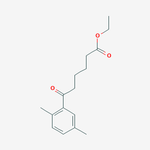 molecular formula C16H22O3 B1325862 6-(2,5-二甲基苯基)-6-氧代己酸乙酯 CAS No. 898792-82-0