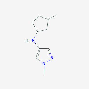 molecular formula C10H17N3 B13258622 1-methyl-N-(3-methylcyclopentyl)-1H-pyrazol-4-amine 