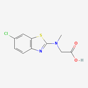 molecular formula C10H9ClN2O2S B13258623 N-(6-chloro-1,3-benzothiazol-2-yl)-N-methylglycine 