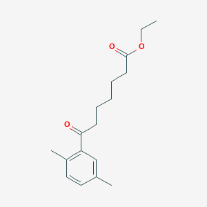 molecular formula C17H24O3 B1325863 7-(2,5-二甲基苯基)-7-氧代庚酸乙酯 CAS No. 898792-85-3