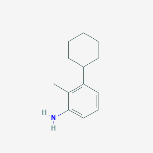 molecular formula C13H19N B13258633 3-Cyclohexyl-2-methylaniline 