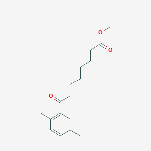 molecular formula C18H26O3 B1325864 Ethyl 8-(2,5-dimethylphenyl)-8-oxooctanoate CAS No. 898792-88-6