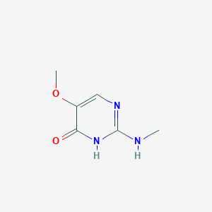 molecular formula C6H9N3O2 B13258646 5-Methoxy-2-(methylamino)-3,4-dihydropyrimidin-4-one 