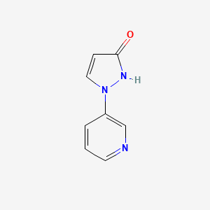 molecular formula C8H7N3O B13258650 1-(Pyridin-3-yl)-1H-pyrazol-3-ol CAS No. 1913266-31-5