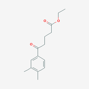 molecular formula C15H20O3 B1325868 Ethyl 5-(3,4-dimethylphenyl)-5-oxovalerate CAS No. 898793-06-1