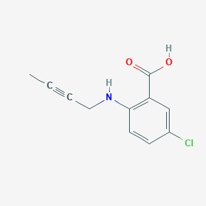 molecular formula C11H10ClNO2 B13258718 2-[(But-2-yn-1-yl)amino]-5-chlorobenzoic acid 