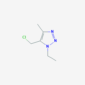 molecular formula C6H10ClN3 B13258730 5-(Chloromethyl)-1-ethyl-4-methyl-1H-1,2,3-triazole 