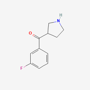 molecular formula C11H12FNO B13258733 3-(3-Fluorobenzoyl)pyrrolidine 