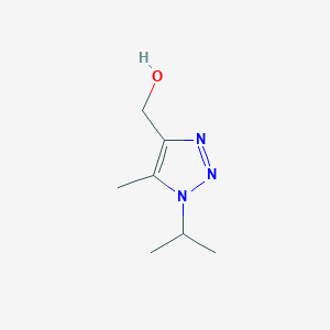 molecular formula C7H13N3O B13258743 [5-Methyl-1-(propan-2-yl)-1H-1,2,3-triazol-4-yl]methanol 