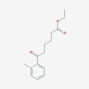 molecular formula C15H20O3 B1325880 乙酸6-(2-甲基苯基)-6-氧代己酸酯 CAS No. 898751-38-7