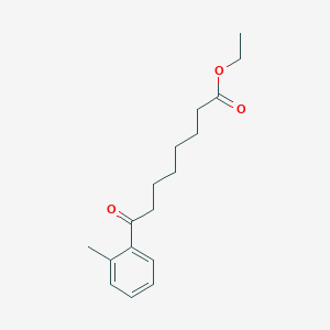 molecular formula C17H24O3 B1325881 Ethyl 8-(2-methylphenyl)-8-oxooctanoate CAS No. 898751-42-3