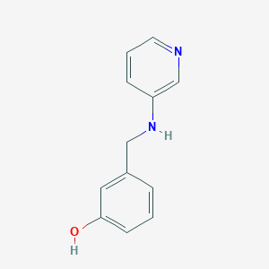 molecular formula C12H12N2O B13258822 3-{[(Pyridin-3-yl)amino]methyl}phenol 