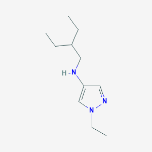 molecular formula C11H21N3 B13258826 1-Ethyl-N-(2-ethylbutyl)-1H-pyrazol-4-amine 