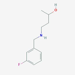 molecular formula C11H16FNO B13258827 4-{[(3-Fluorophenyl)methyl]amino}butan-2-ol 
