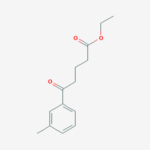 molecular formula C14H18O3 B1325883 Ethyl 5-(3-methylphenyl)-5-oxovalerate CAS No. 898751-46-7