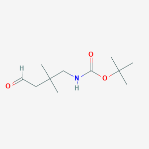 molecular formula C11H21NO3 B13258833 tert-butyl N-(2,2-dimethyl-4-oxobutyl)carbamate 
