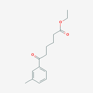 molecular formula C15H20O3 B1325884 Ethyl 6-(3-methylphenyl)-6-oxohexanoate CAS No. 898751-50-3
