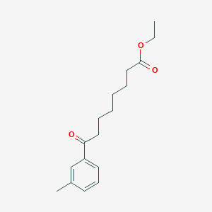 molecular formula C17H24O3 B1325886 Ethyl 8-(3-methylphenyl)-8-oxooctanoate CAS No. 898751-58-1
