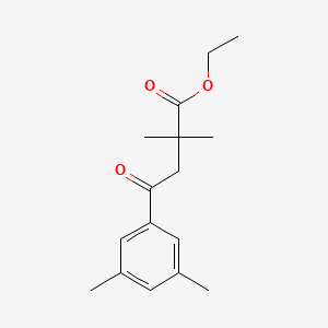 molecular formula C16H22O3 B1325888 Ethyl 2,2-dimethyl-4-(3,5-dimethylphenyl)-4-oxobutyrate CAS No. 898751-66-1