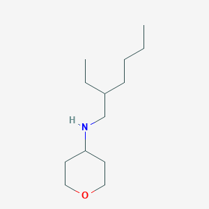 molecular formula C13H27NO B13258883 N-(2-ethylhexyl)oxan-4-amine 