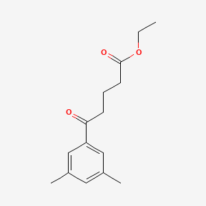 molecular formula C15H20O3 B1325890 5-(3,5-二甲基苯基)-5-氧代戊酸乙酯 CAS No. 898751-72-9