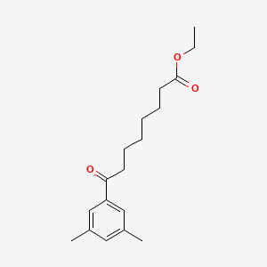 molecular formula C18H26O3 B1325892 Ethyl 8-(3,5-dimethylphenyl)-8-oxooctanoate CAS No. 898751-81-0