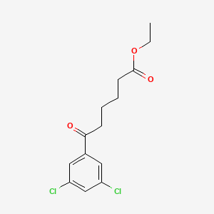 molecular formula C14H16Cl2O3 B1325895 Ethyl 6-(3,5-dichlorophenyl)-6-oxohexanoate CAS No. 898751-90-1