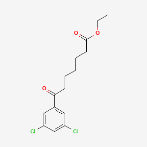 molecular formula C15H18Cl2O3 B1325896 Ethyl 7-(3,5-dichlorophenyl)-7-oxoheptanoate CAS No. 898751-93-4